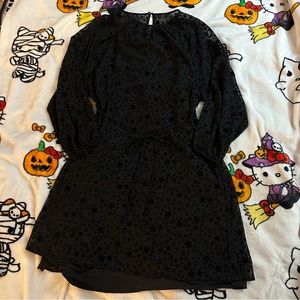 Loft sheer star velvet dress ⭐️🖤